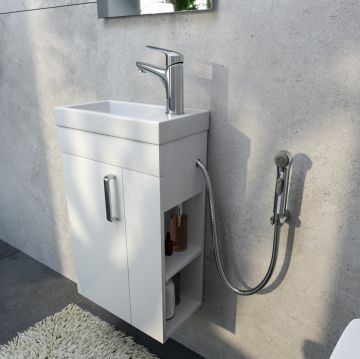 Смеситель Iddis (Иддис) для умывальника с гигиеническим душем Torr глянцевый хром TORSB00i08