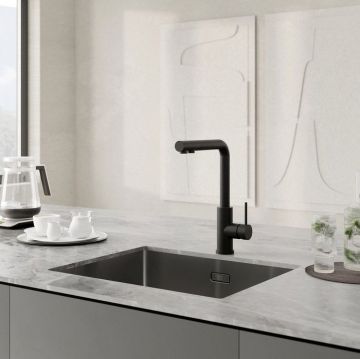Смеситель Iddis (Иддис) Rule для кухни с фильтром черный матовый RULBLLFi05