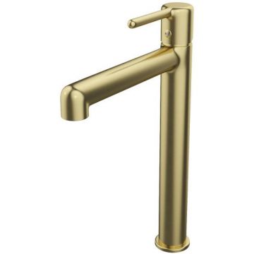 Смеситель Iddis (Иддис) Aiger для настольного умывальника золотой матовый AIGMG01i01