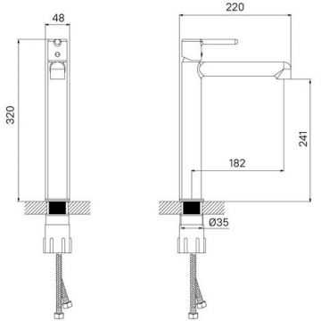 Смеситель Iddis (Иддис) Aiger для настольного умывальника золотой матовый AIGMG01i01