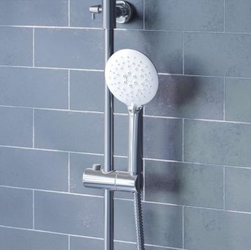 Душевая система Iddis для ванны с верхним душем хром/белый Cloud CLOSB00i06