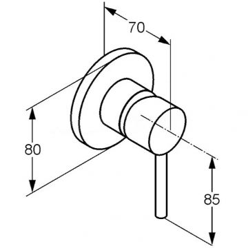 Смеситель (внешняя часть) для душа Kludi (Клуди) Bozz хром 389250576
