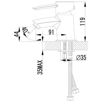 Смеситель для раковины Lemark (Лемарк) Atlantiss хром (LM3256C)