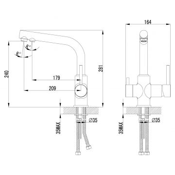 Смеситель для кухонных моек под фильтр Lemark (Лемарк) Comfort жасмин (LM3061PJS)