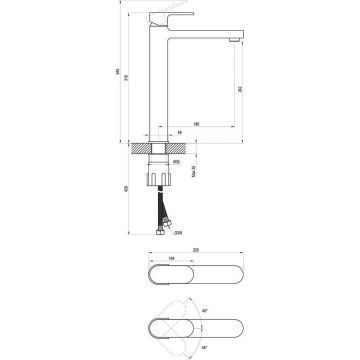 Смеситель для раковины Ravak Chrome CR 015.00 (X070100) без донного клапана, хром