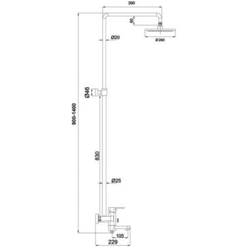 Душевая система Timo Beverly хром (SX-1060/00 (1070)