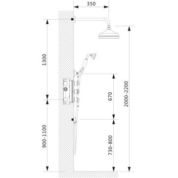 Душевая система Timo Nelson хром (SX-1390/00SM)