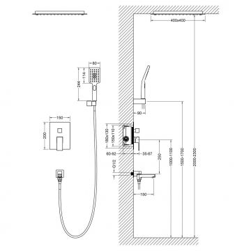 Душевая система для ванн, для душа Timo Selene хром (SX-2039/00SM)