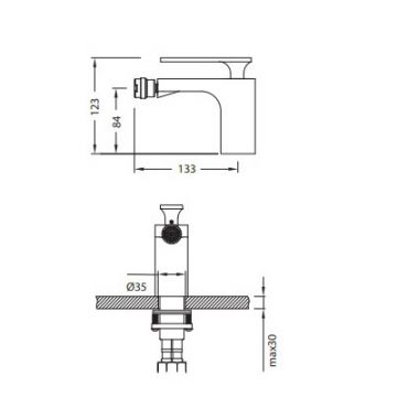 Смеситель для биде Timo (Тимо) Torne золото, матовый (4362/17F )