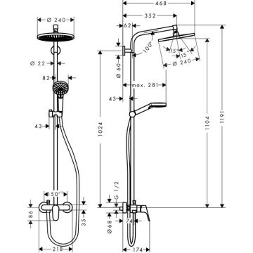 Душевая система Hansgrohe Crometta S хром (27269000)