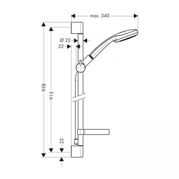 Душевой набор Hansgrohe Croma 100 хром 27771000