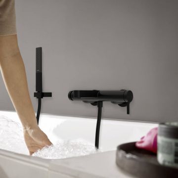Смеситель для ванн, для душа Hansgrohe (Хансгрое) Finoris черный (76420670)