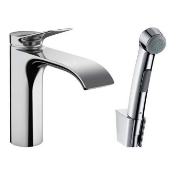 Смеситель для раковины Hansgrohe (Хансгрое) Vivenis, с гигиеническим душем 75210000 хром