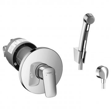 Смеситель для душа Hansgrohe (Хансгрое) Logis 71666000 хром (внешняя и скрытая часть)