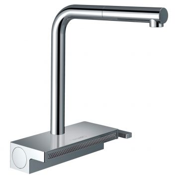 Смеситель для кухни Hansgrohe (Хансгрое) Aquno Select M81 250, 73836000 с выдвижным душем, хром