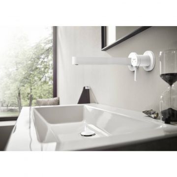 Смеситель для раковины Hansgrohe (Хансгрое) Finoris (76050700) скрытого монтажа, белый матовый