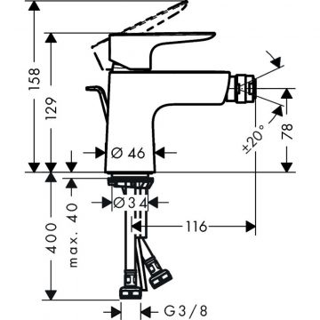 Смеситель для биде Hansgrohe Talis E (71720700) белый матовый