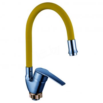 Смеситель сборный для кухни с гибким изливом Potato (Потато) Желтый (P58278-10)