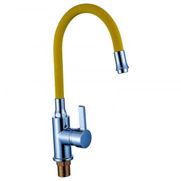Смеситель сборный для кухни с гибким изливом Potato (Потато) Желтый (P58281-10)