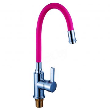 Смеситель сборный для кухни с гибким изливом Potato (Потато) Розовый (P59281-13)