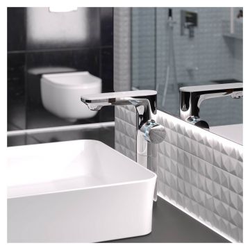 Смеситель для раковины BERGES (БЕРГЕС) MORANS сенсорный, с термостатом, хром глянцевый 76003