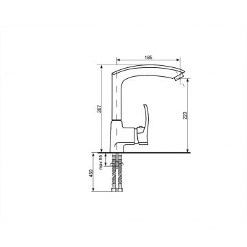 Смеситель для кухни Ulgran U-005-308, черный