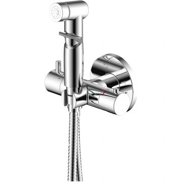 Смеситель для биде Rossinka (Росинка) X25-58 хром термостатический с гигиеническим душем