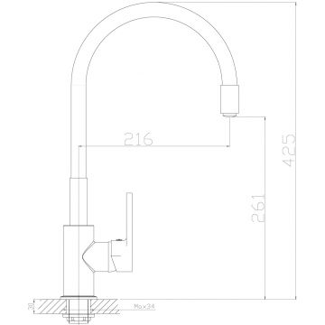 Смеситель для кухни Rossinka Z35-35U-White с гибким изливом