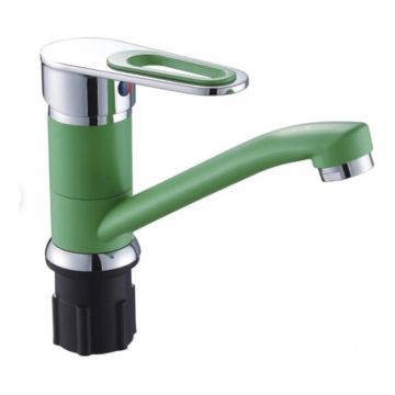 Смеситель Эверест (Everest) для кухни с коротким изливом B45-274E зеленый