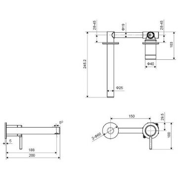 Смеситель для раковины Excellent Pi Arex AREX.1214WH белый матовый