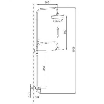 Душевая система Frud R24001-6 чёрный