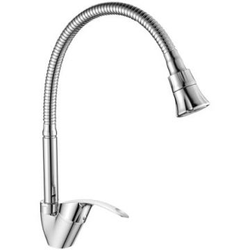 Смеситель для кухни Decoroom (Декорум) с гибким изливом, хром DR71022