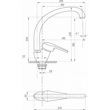 Смеситель для кухни Fauzt FZs-863-131 тип См-МОЦБА, хром