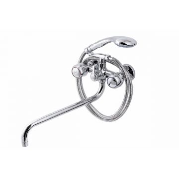 Смеситель для ванны с душем Fauzt (Фауцт) FZs-435-39 тип См-ВУДРНШлА, хром