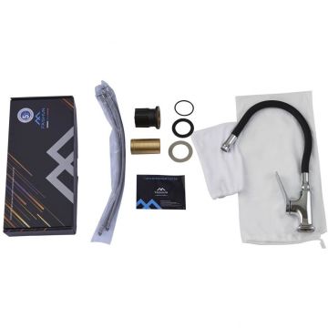 Смеситель для кухни с гибким изливом Fashun (Фашун) A4186-7, хром/черный