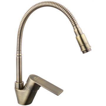 Смеситель для кухни с гибким изливом Fashun (Фашун) A4330-4, бронза