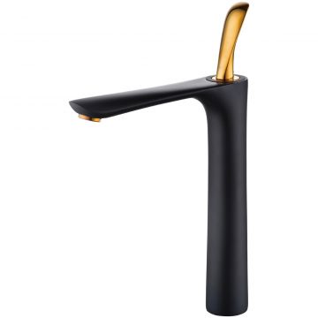Смеситель для раковины высокий DK (ДК) Venice Baciano (DA1032059) Черный, золото