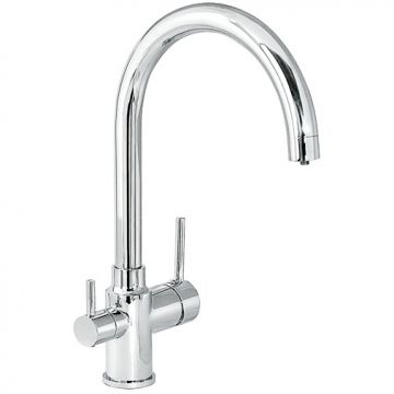 Смеситель Славен (Slaven) для кухни с высоким изливом, с подключением фильтра, хром Город Д (СЛ-ОД-Д79) хром