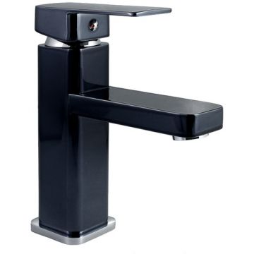 Смеситель Славен (Slaven) для умывальника Коттедж Н (СЛ-ОД-Н1Х) черный, хром