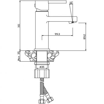 Смеситель Olives Sanitarias (Оливес Санитариас) для раковины TORRES (17100TR) хром