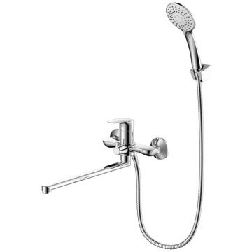 Смеситель Milardo (Милардо) для ванны с длинными изливом глянцевый хром Rora RORSB00M10