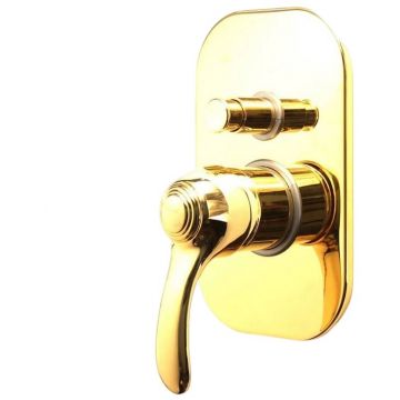 Смеситель для душа встраиваемый Webert (Веберт) Aurora AU860101010, золото