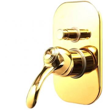 Смеситель для душа встраиваемый Webert (Веберт) Aurora AU860101010, золото