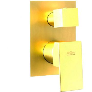 Смеситель для душа встраиваемый Webert (Веберт) Pegaso PE880601794, матовое золото