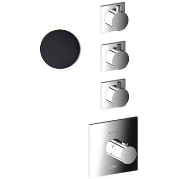 Смеситель для душа встраиваемый с термостатом Webert (Веберт) Elio EL971502560, черный