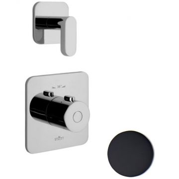 Смеситель для душа встраиваемый с термостатом Webert (Веберт) Living LV971302560, черный