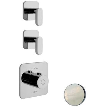 Смеситель для душа встраиваемый с термостатом Webert (Веберт) Living LV971402345, никель