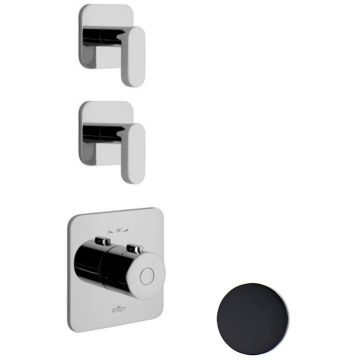 Смеситель для душа встраиваемый с термостатом Webert (Веберт) Living LV971402560, черный