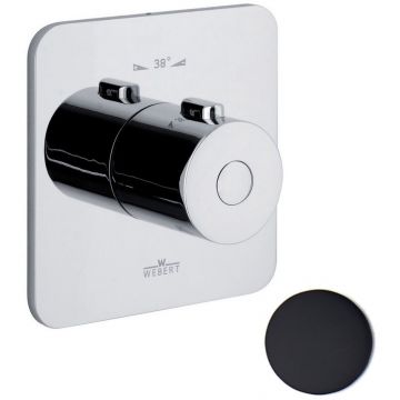 Смеситель для душа встраиваемый с термостатом Webert (Веберт) Living LV972101560, черный