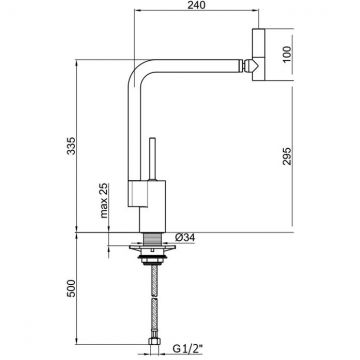 Смеситель для кухни Webert Kitchen 360 TS920302784, красный